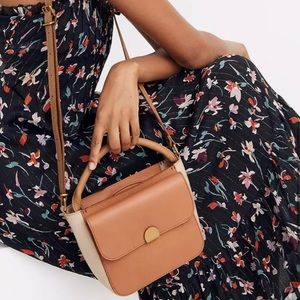 Madewell Mini Abroad Crossbody Bag Colorblock Leather small purse travel retro